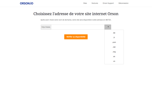 acheter un nom de domaine avec Orson