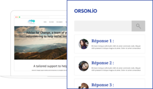 Contactez le support Orson pour répondre à vos questions